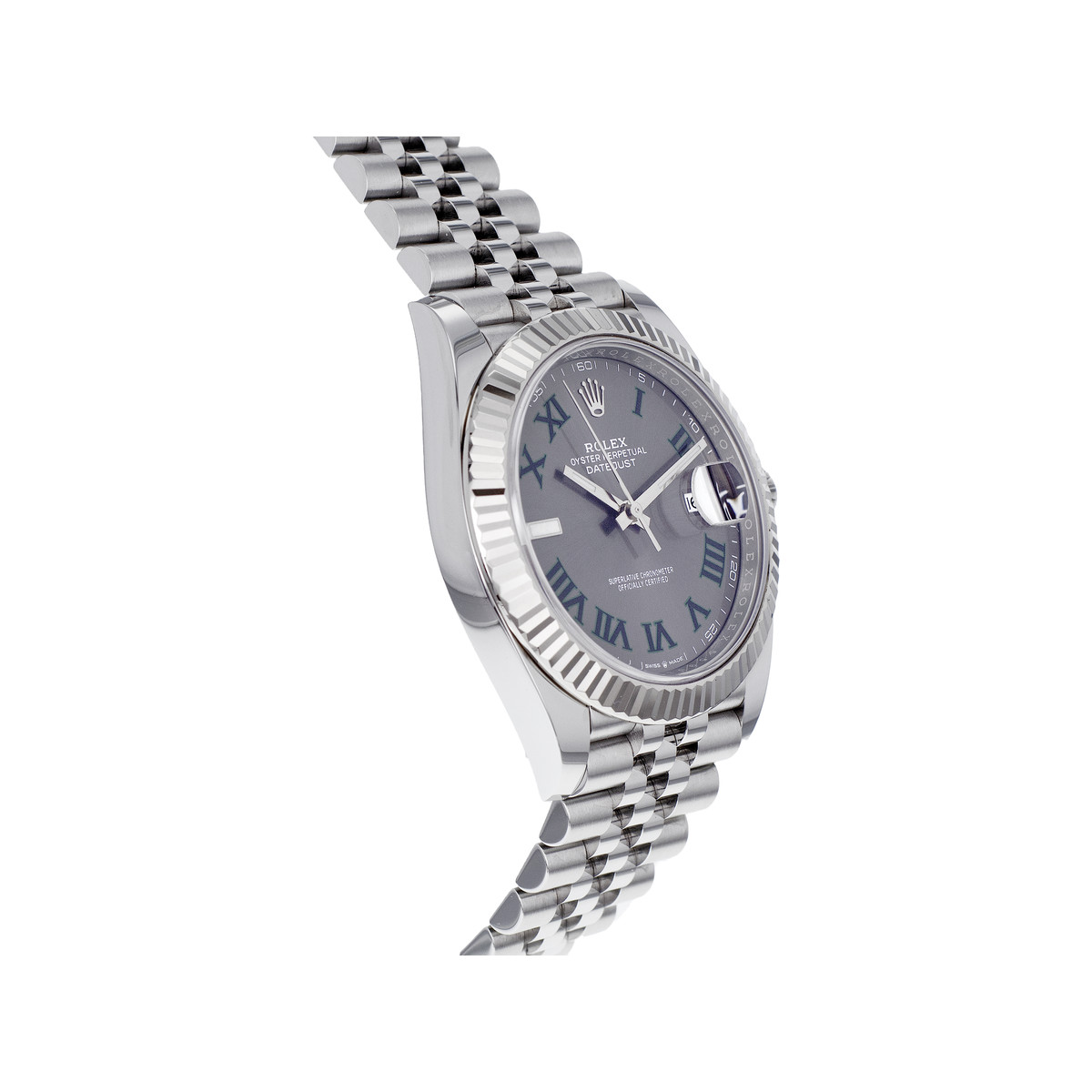 Montre d'occasion ROLEX DateJust Wimbledon homme mouvement automatique certifié (cosc) bracelet acier - vue 2