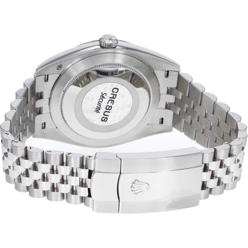 Montre d'occasion ROLEX DateJust Wimbledon homme mouvement automatique certifié (cosc) bracelet acier - vue 3