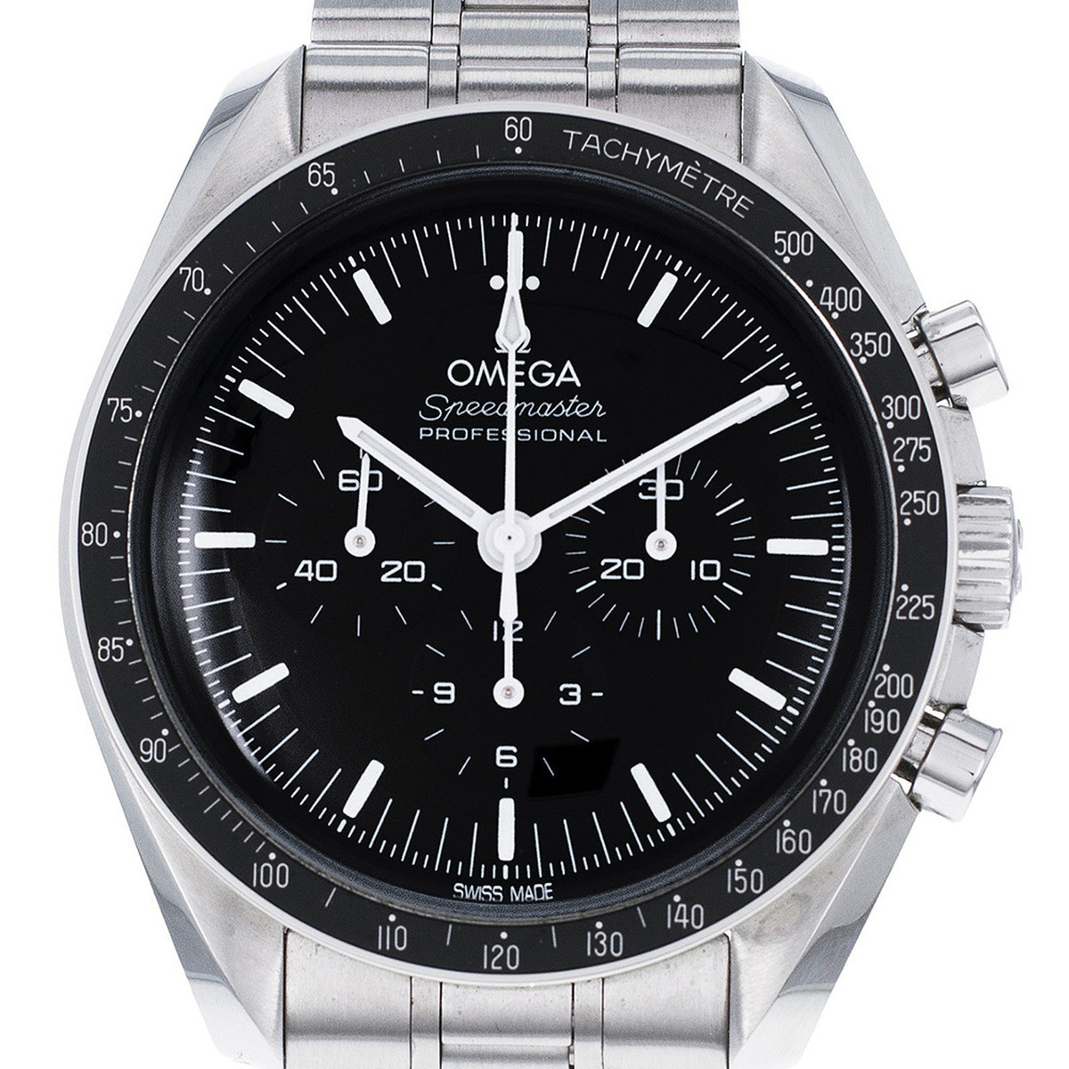 Montre d'occasion OMEGA Speedmaster Moonwatch homme mécanique bracelet acier - vue D1