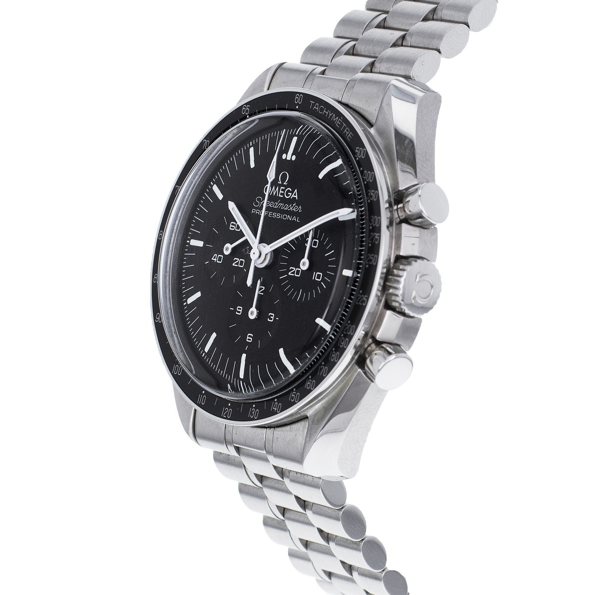 Montre d'occasion OMEGA Speedmaster Moonwatch homme mécanique bracelet acier - vue D2