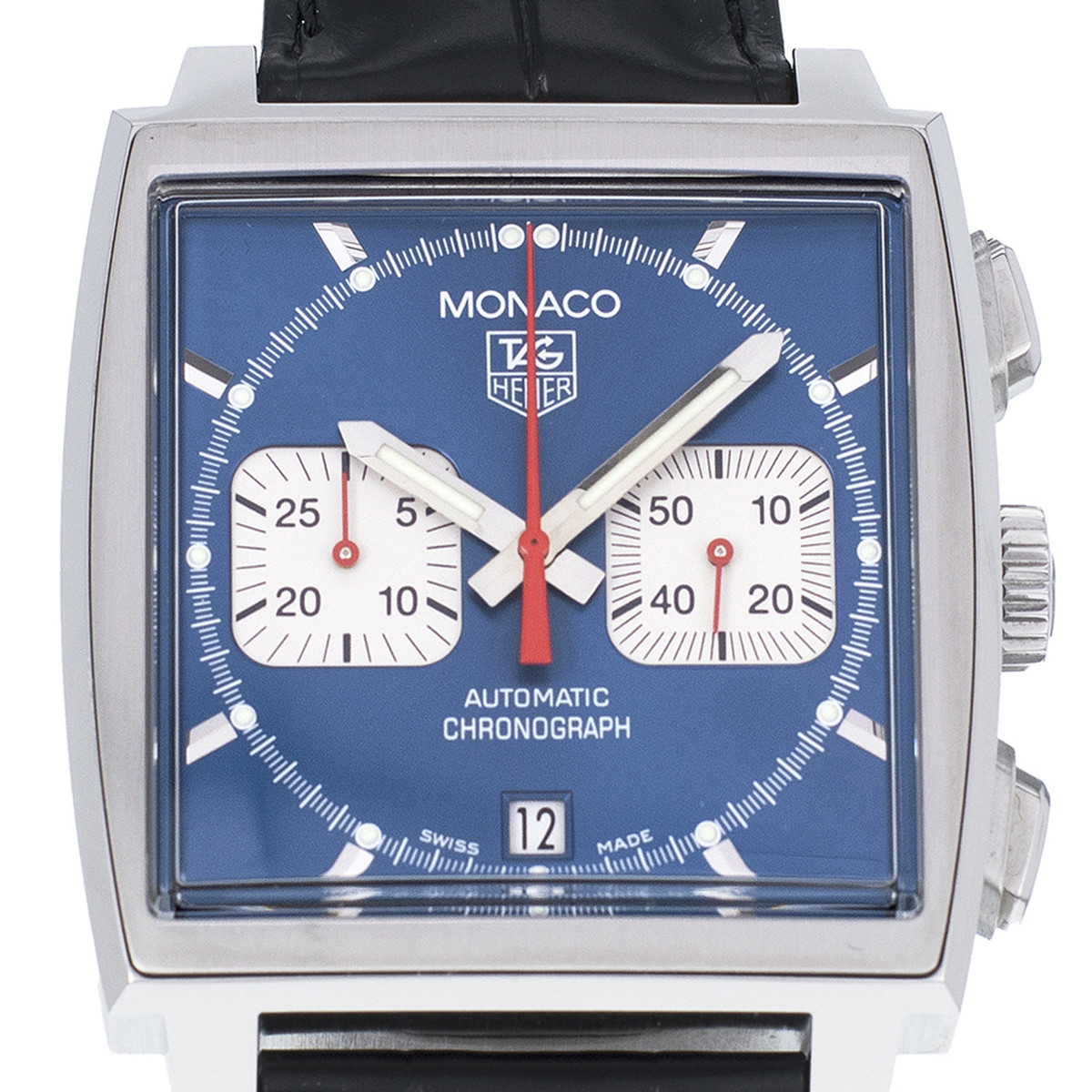 Montre d'occasion TAG HEUER Monaco Steve McQueen homme automatique bracelet cuir d'origine - vue D1