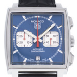Montre d'occasion TAG HEUER Monaco Steve McQueen homme automatique bracelet cuir d'origine - vue D1