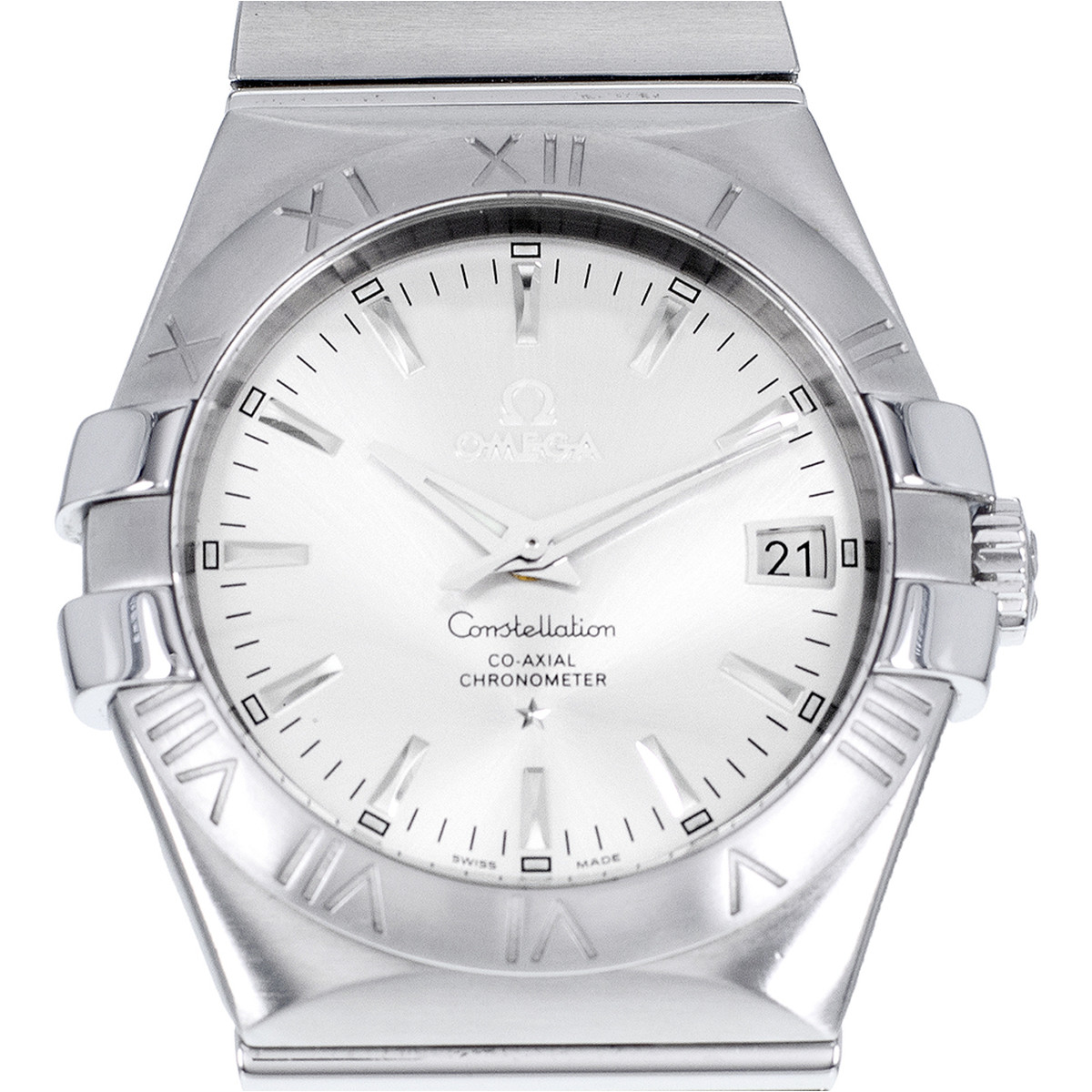 Montre d'occasion OMEGA Constellation Co-axial Chronometer femme mouvement automatique certifié (cosc) bracelet acier - vue D1