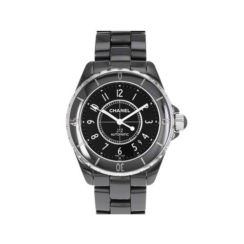 Montre d'occasion CHANEL J12 Noire mixte automatique bracelet céramique