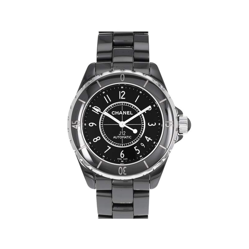Montre d'occasion CHANEL J12 Noire mixte automatique bracelet céramique - vue 1