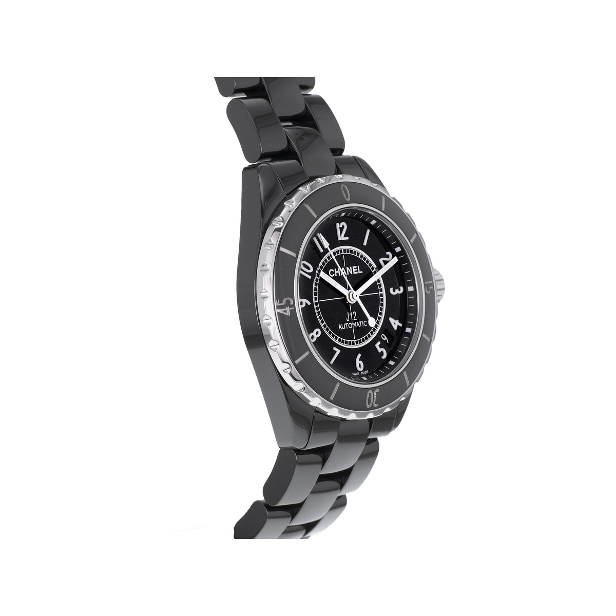 Montre d'occasion CHANEL J12 Noire mixte automatique bracelet céramique - vue 2
