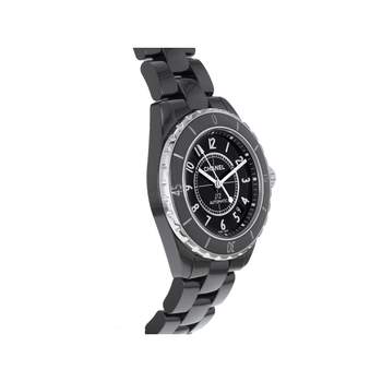 Montre d'occasion CHANEL J12 Noire mixte automatique bracelet céramique
