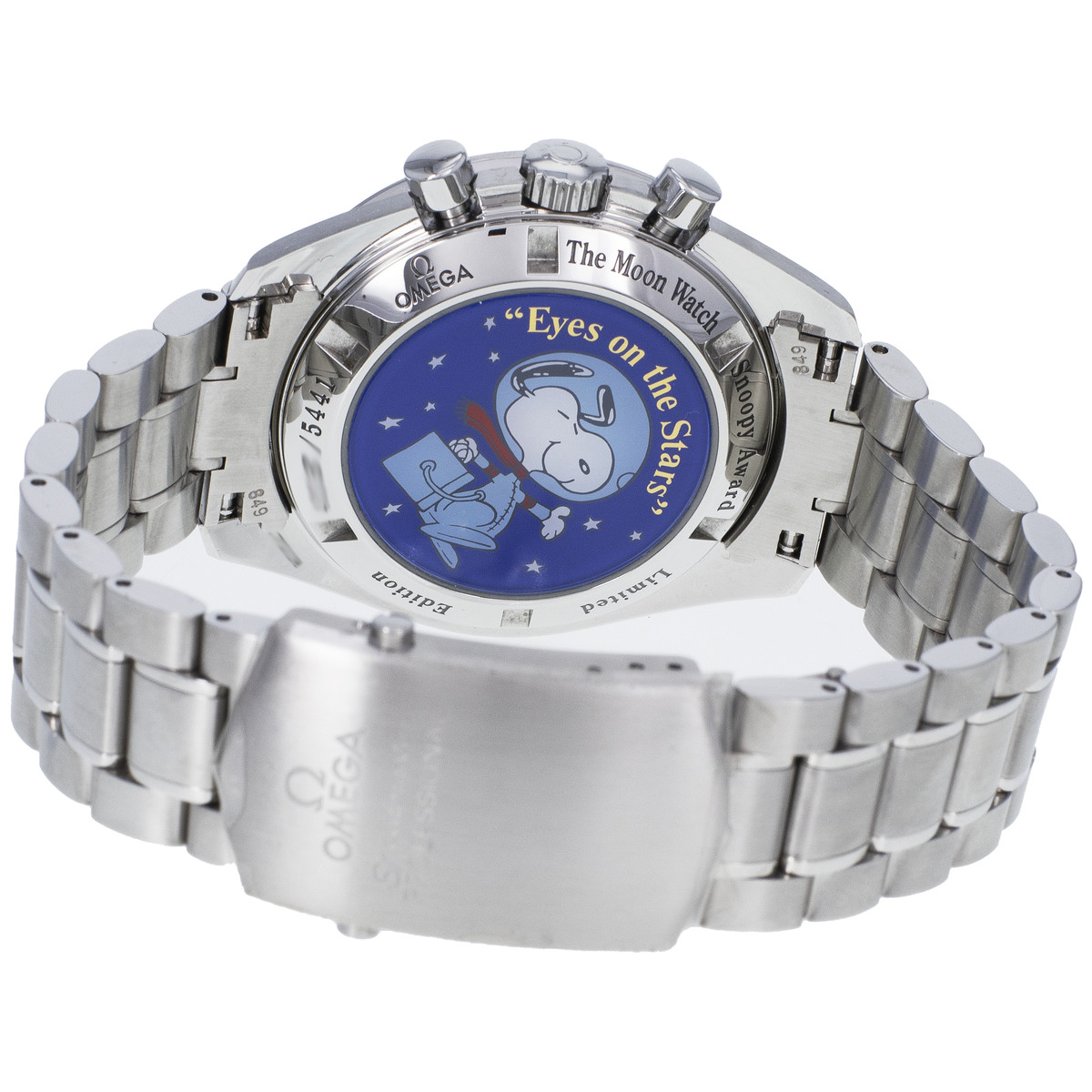 Montre d'occasion OMEGA Speedmaster Moonwatch Silver Snoopy Award homme mécanique bracelet acier - vue 3