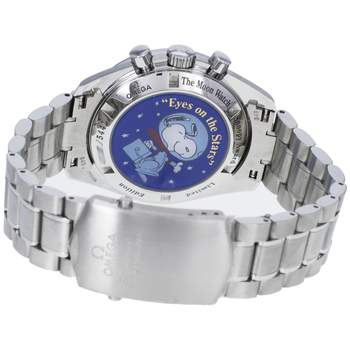 Montre d'occasion OMEGA Speedmaster Moonwatch Silver Snoopy Award homme mécanique bracelet acier