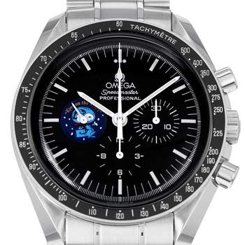 Montre d'occasion OMEGA Speedmaster Moonwatch Silver Snoopy Award homme mécanique bracelet acier