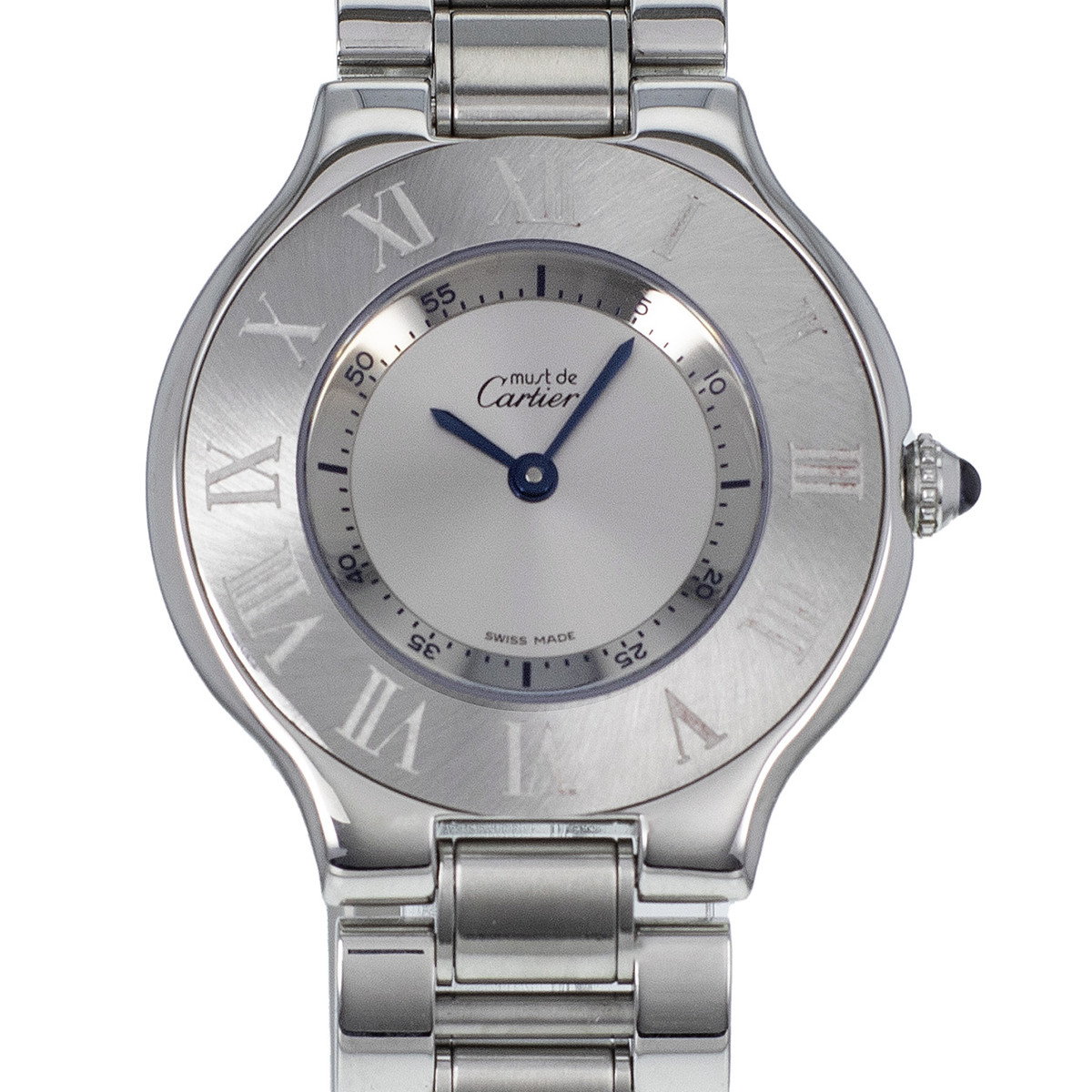 Montre d'occasion CARTIER Must 21 femme quartz bracelet acier - vue D1