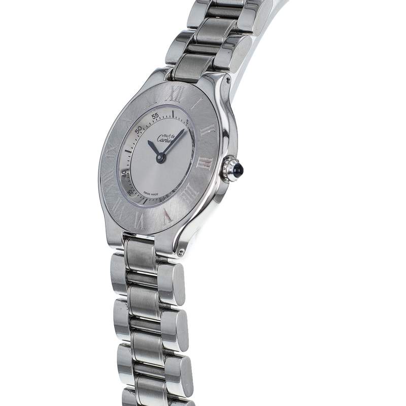 Montre d'occasion CARTIER Must 21 femme quartz bracelet acier - vue D2