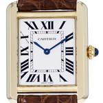 Montre d'occasion CARTIER Tank Solo femme quartz bracelet cuir d'origine - vue D1