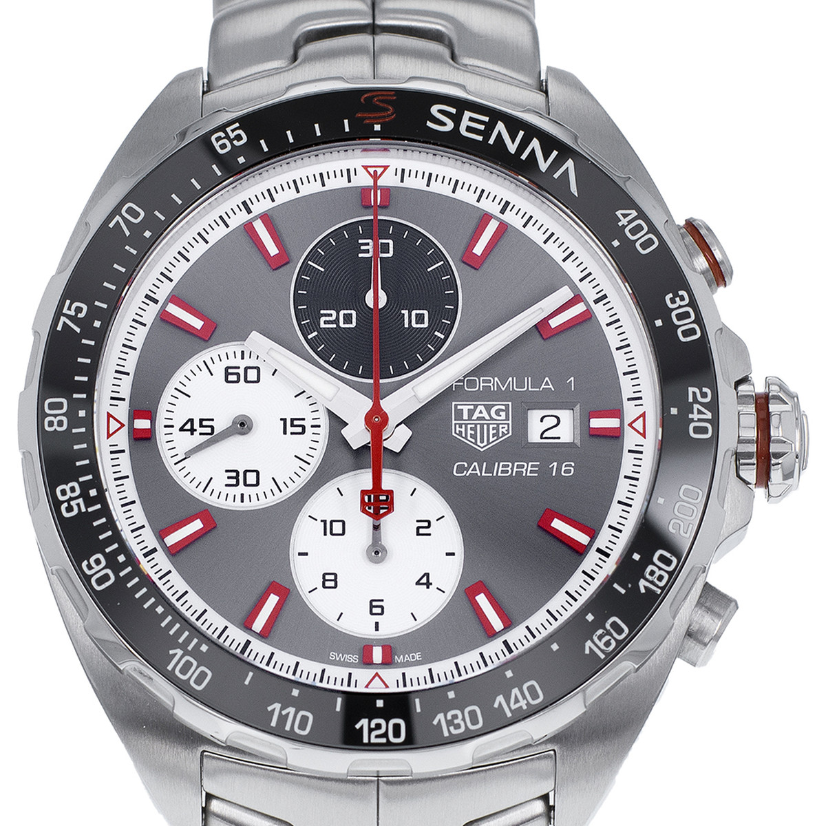 Montre d'occasion TAG HEUER Formula 1 x Senna Edition Ayrton Senna homme automatique bracelet acier - vue D1