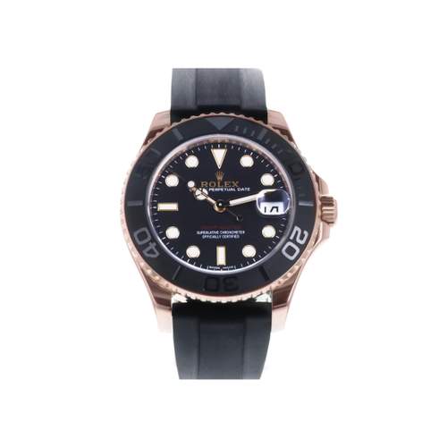 Montre d'occasion ROLEX Yacht-Master mixte mouvement automatique certifié (cosc) bracelet oysterflex
