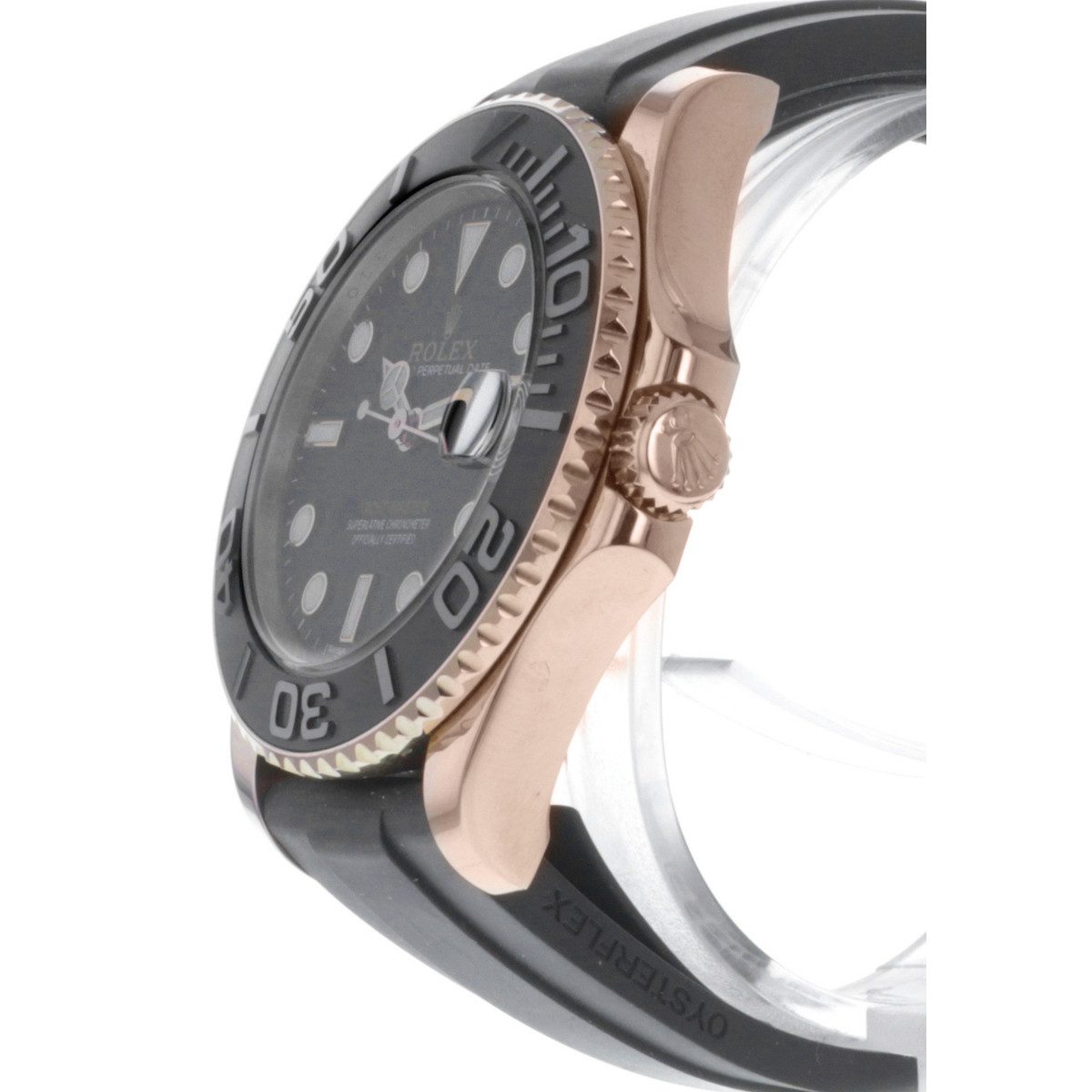 Montre d'occasion ROLEX Yacht-Master mixte mouvement automatique certifié (cosc) bracelet oysterflex - vue D2