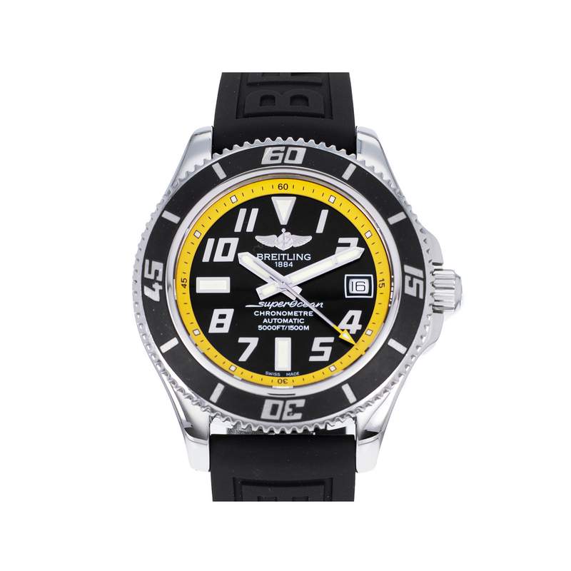 Montre d'occasion BREITLING SuperOcean Abyss homme mouvement automatique certifié (cosc) bracelet caoutchouc - vue 1