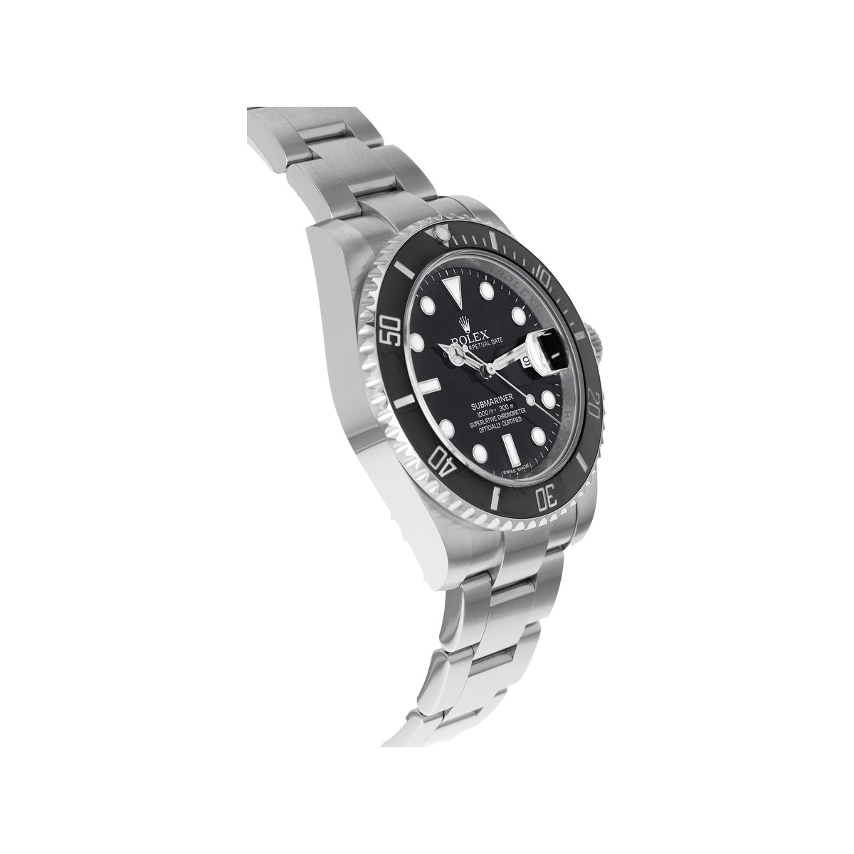Montre d'occasion ROLEX Submariner Date homme mouvement automatique certifié (cosc) bracelet acier - vue 2