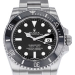 Montre d'occasion ROLEX Submariner Date homme mouvement automatique certifié (cosc) bracelet acier - vue D1