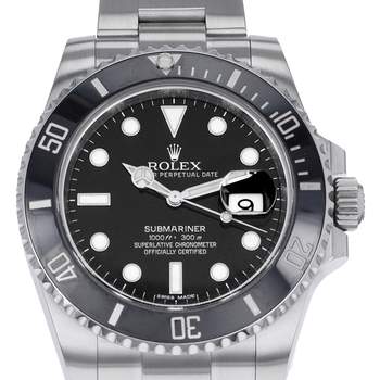 Montre d'occasion ROLEX Submariner Date homme mouvement automatique certifié (cosc) bracelet acier