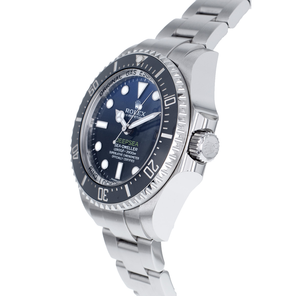 Montre d'occasion ROLEX Sea-Dweller DeepSea D-Blue homme mouvement automatique certifié (cosc) bracelet acier - vue D2