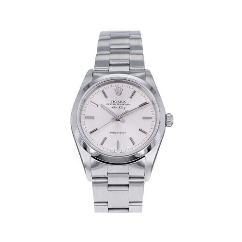 Montre d'occasion ROLEX Air King Precision mixte automatique bracelet acier