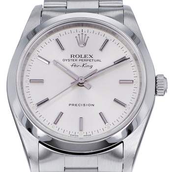 Montre d'occasion ROLEX Air King Precision mixte automatique bracelet acier