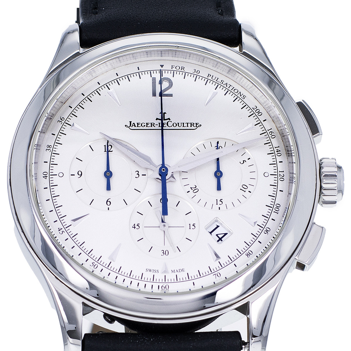 Montre d'occasion JAEGER LECOULTRE Master Control homme automatique bracelet cuir cresus - vue D1