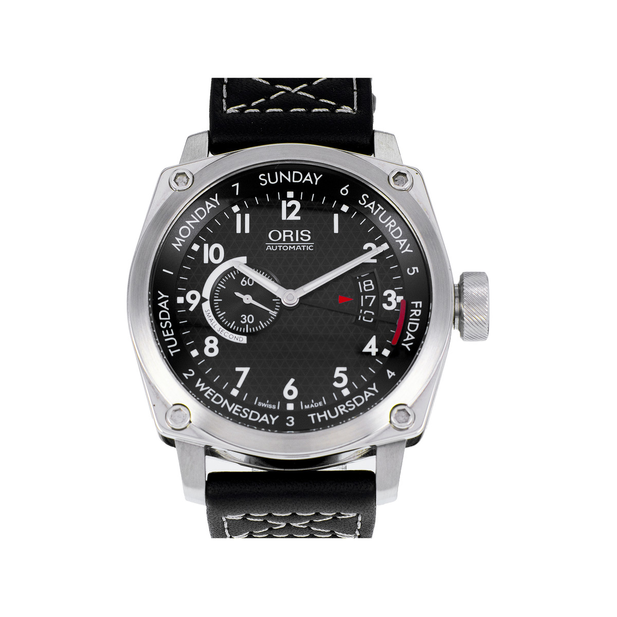 Montre d'occasion ORIS BC4 homme automatique bracelet cuir d'origine - vue 4
