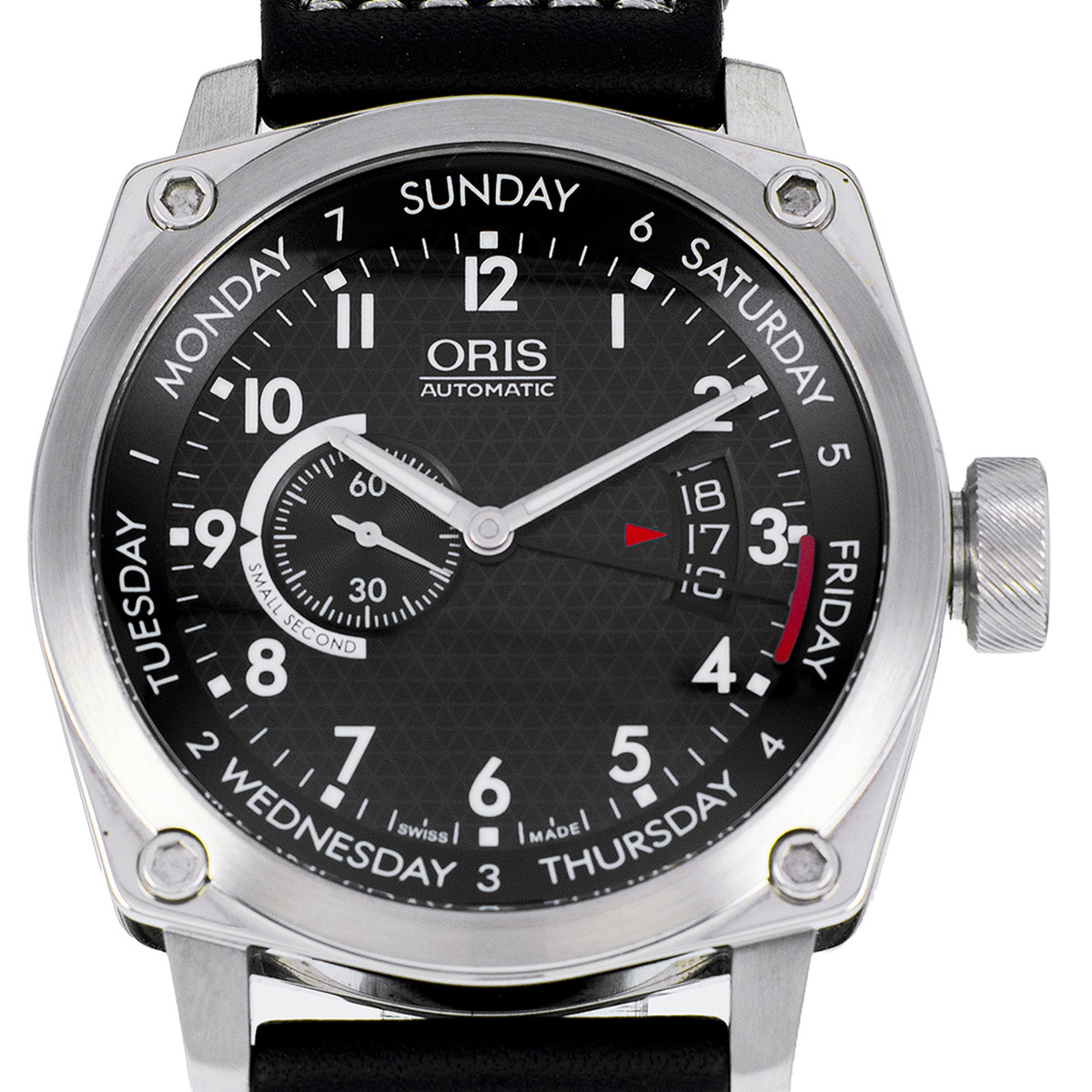 Montre d'occasion ORIS BC4 homme automatique bracelet cuir d'origine - vue D1