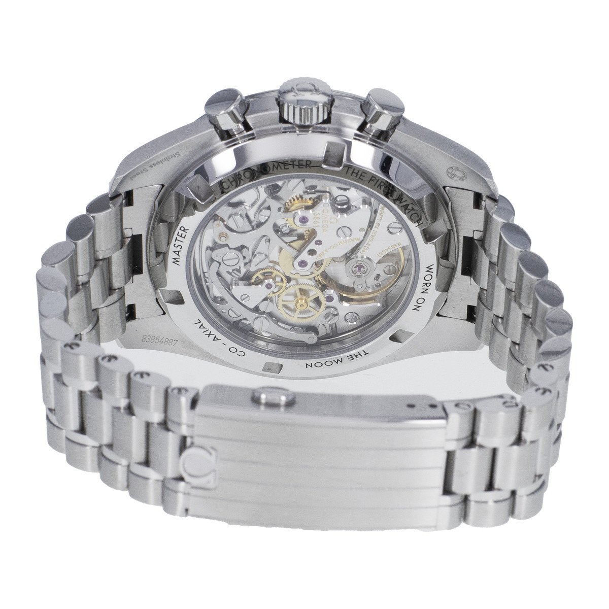 Montre d'occasion OMEGA Speedmaster Moonwatch Co-Axial homme mécanique bracelet acier - vue 3