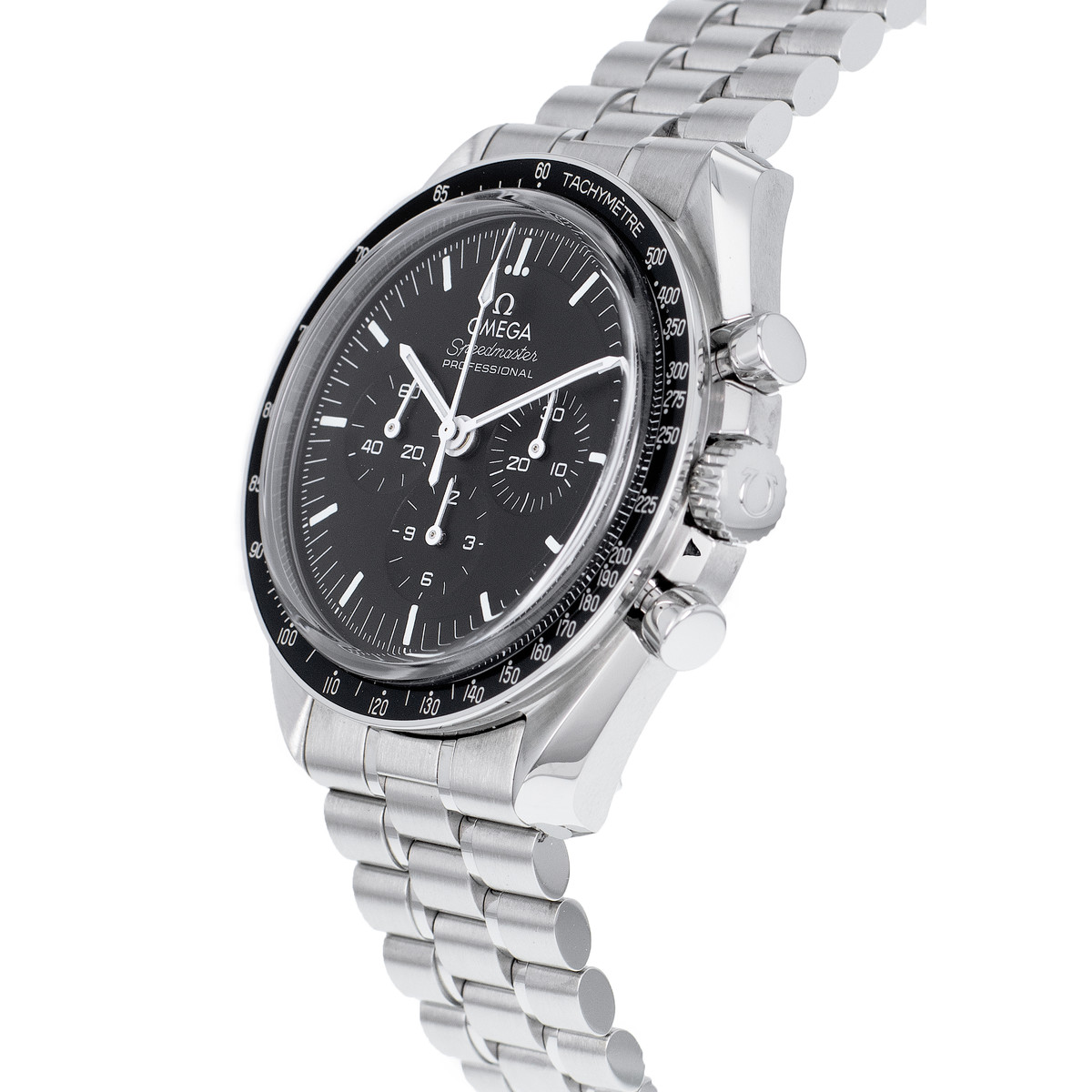 Montre d'occasion OMEGA Speedmaster Moonwatch Co-Axial homme mécanique bracelet acier - vue D2
