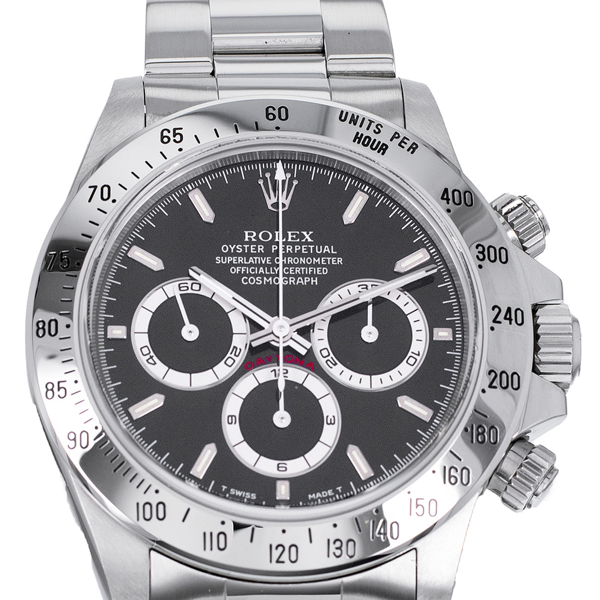 Montre d'occasion ROLEX Cosmograph Daytona Zenith homme mouvement automatique certifié (cosc) bracelet acier - vue D1