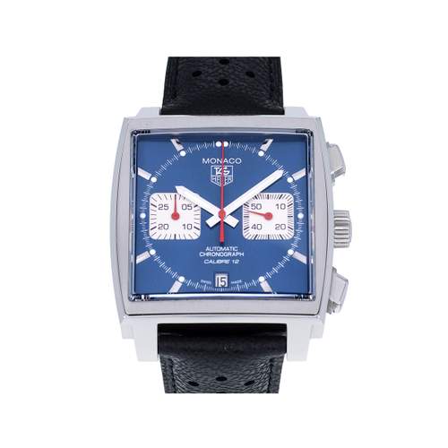 Montre d'occasion TAG HEUER Monaco Steve McQueen homme automatique bracelet cuir d'origine