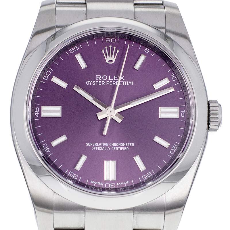 Montre d'occasion ROLEX Oyster Perpetual femme mouvement automatique certifié (cosc) bracelet acier - vue D1