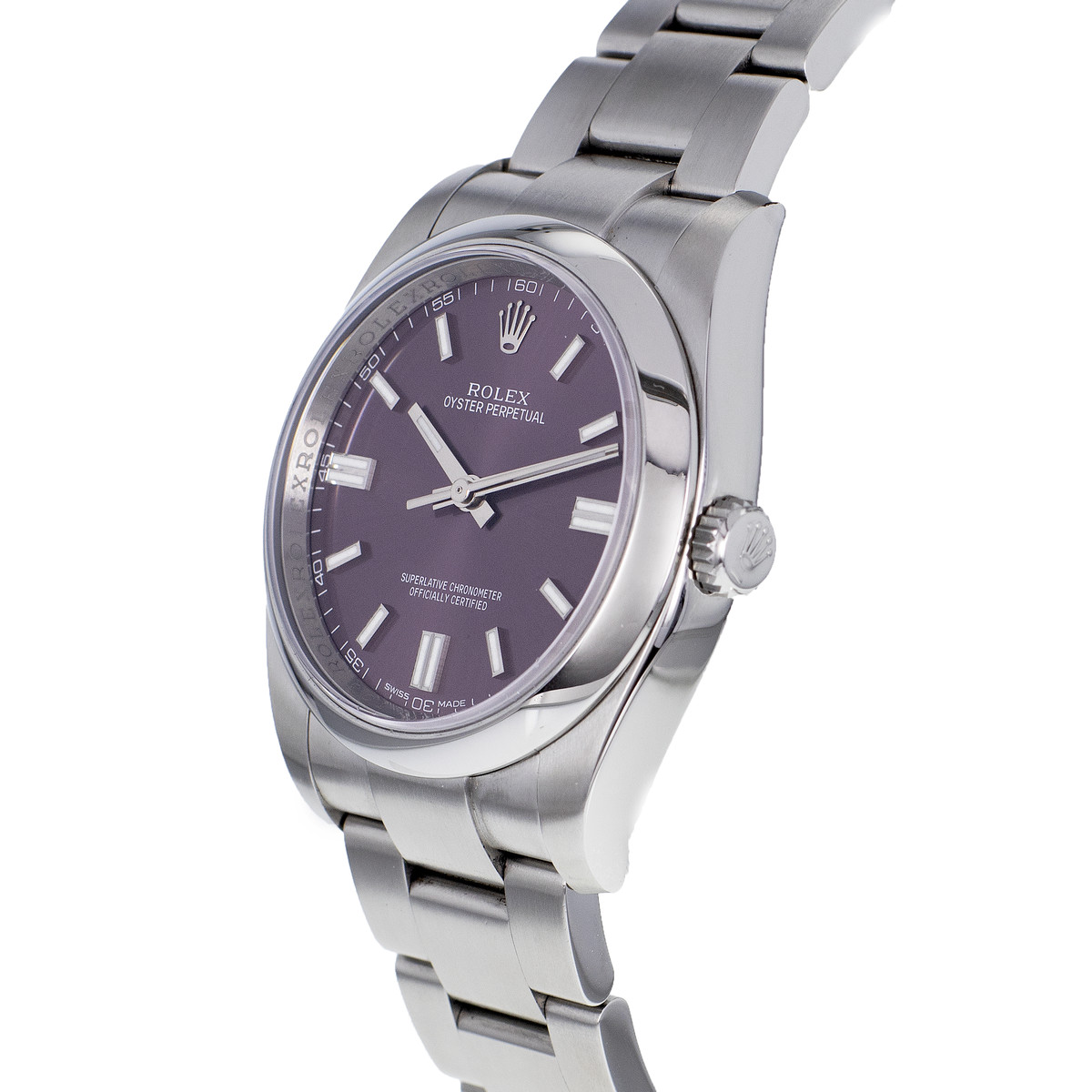 Montre d'occasion ROLEX Oyster Perpetual femme mouvement automatique certifié (cosc) bracelet acier - vue D2
