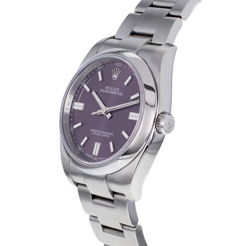 Montre d'occasion ROLEX Oyster Perpetual femme mouvement automatique certifié (cosc) bracelet acier - vue D2