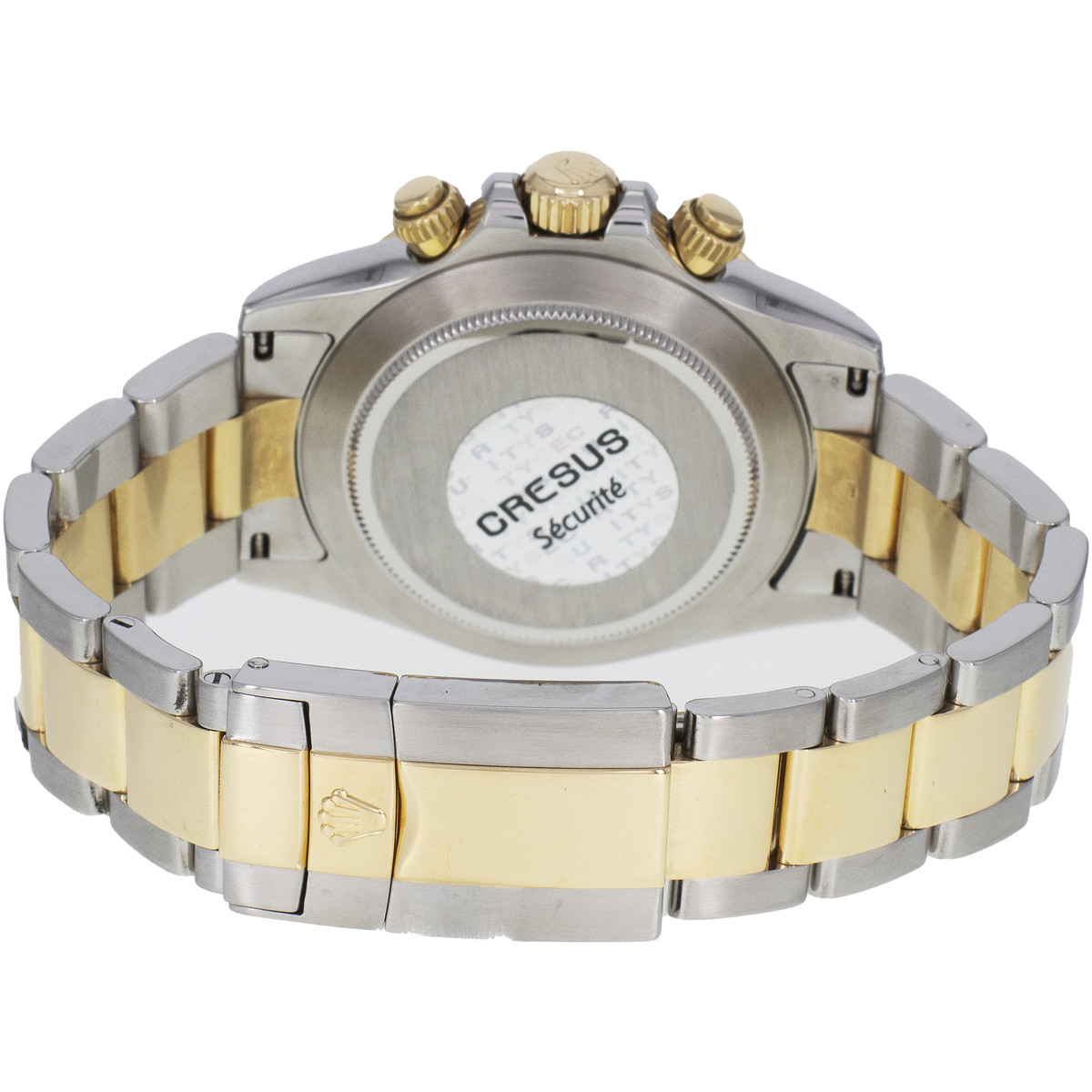 Montre d'occasion ROLEX Cosmograph Daytona homme mouvement automatique certifié (cosc) bracelet or jaune 750/000 et acier - vue 3