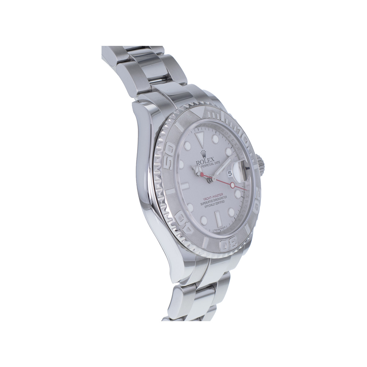 Montre d'occasion ROLEX Yacht-Master homme mouvement automatique certifié (cosc) bracelet acier - vue 2