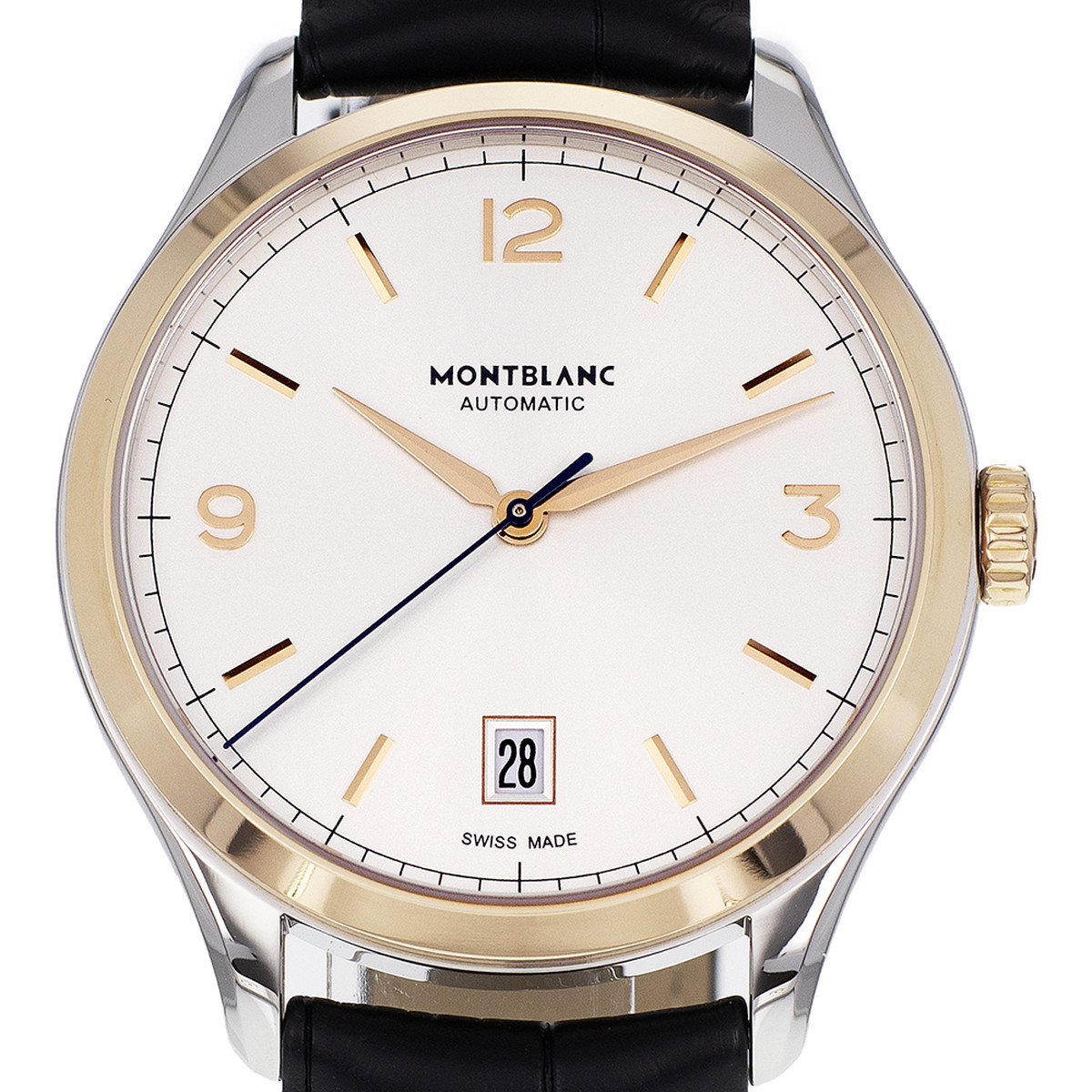 Montre d'occasion MONT BLANC Heritage Chronométrie homme automatique bracelet cuir d'origine - vue D1