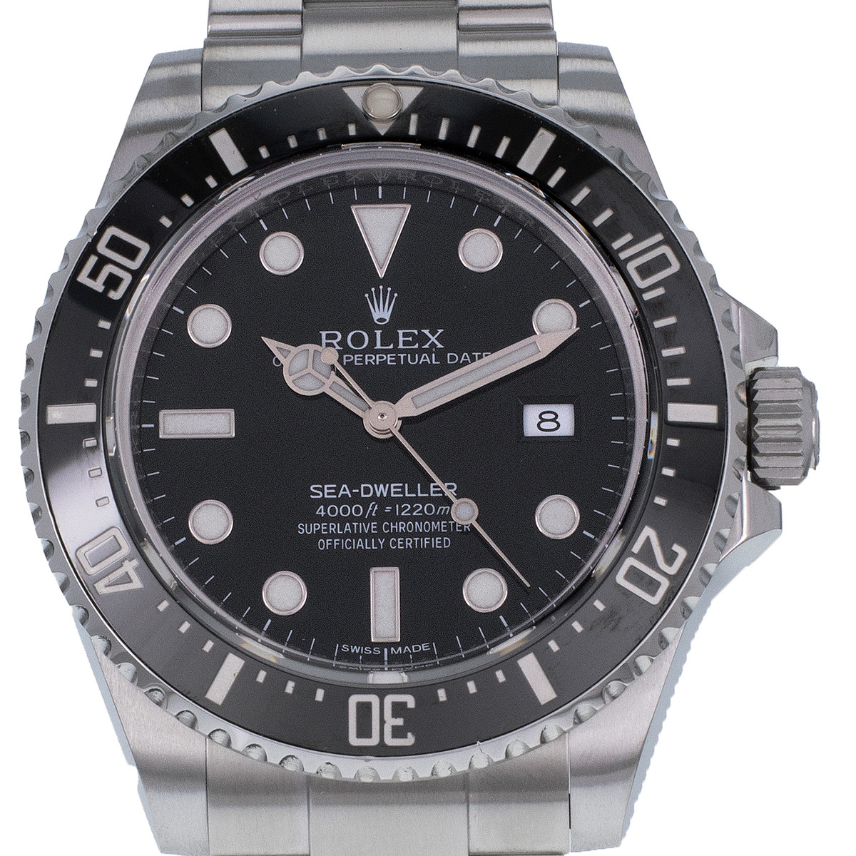 Montre d'occasion ROLEX Sea-Dweller homme mouvement automatique certifié (cosc) bracelet acier - vue D1