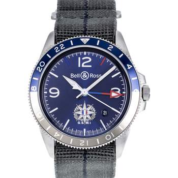 Montre d'occasion BELL & ROSS BRV2-93 GMT homme automatique bracelet nato