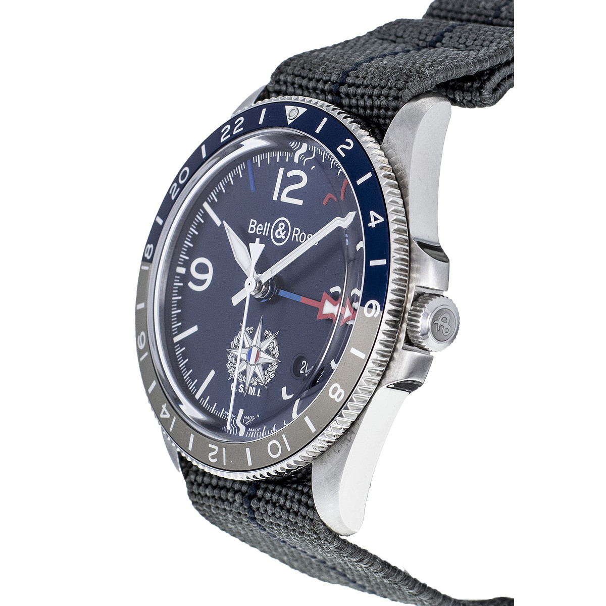Montre d'occasion BELL & ROSS BRV2-93 GMT homme automatique bracelet nato - vue D2