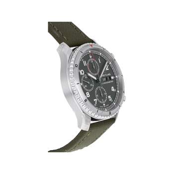 Montre d'occasion BREITLING Aviator 8 Chronograph 43 Curtiss Warhawk homme mouvement automatique certifié (cosc) bracelet cuir d'origine