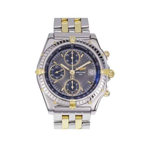 Montre d'occasion BREITLING Chronomat homme automatique bracelet or jaune 750/000 et acier