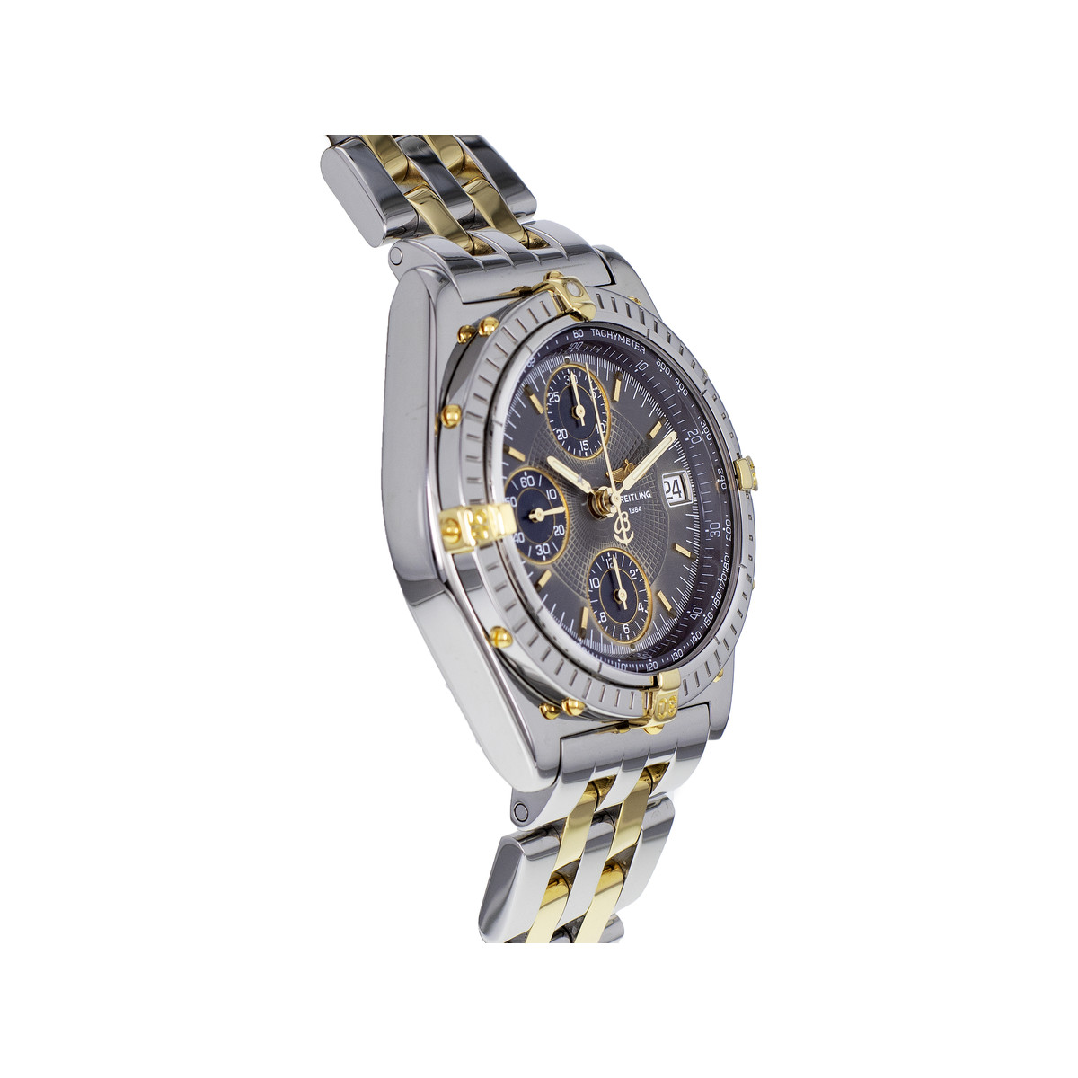Montre d'occasion BREITLING Chronomat homme automatique bracelet or jaune 750/000 et acier - vue 2