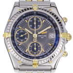 Montre d'occasion BREITLING Chronomat homme automatique bracelet or jaune 750/000 et acier - vue D1