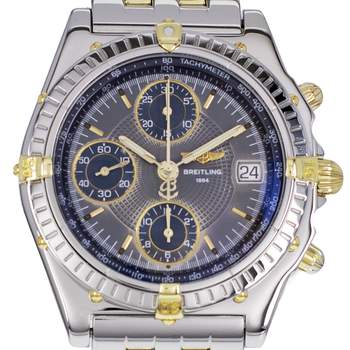 Montre d'occasion BREITLING Chronomat homme automatique bracelet or jaune 750/000 et acier