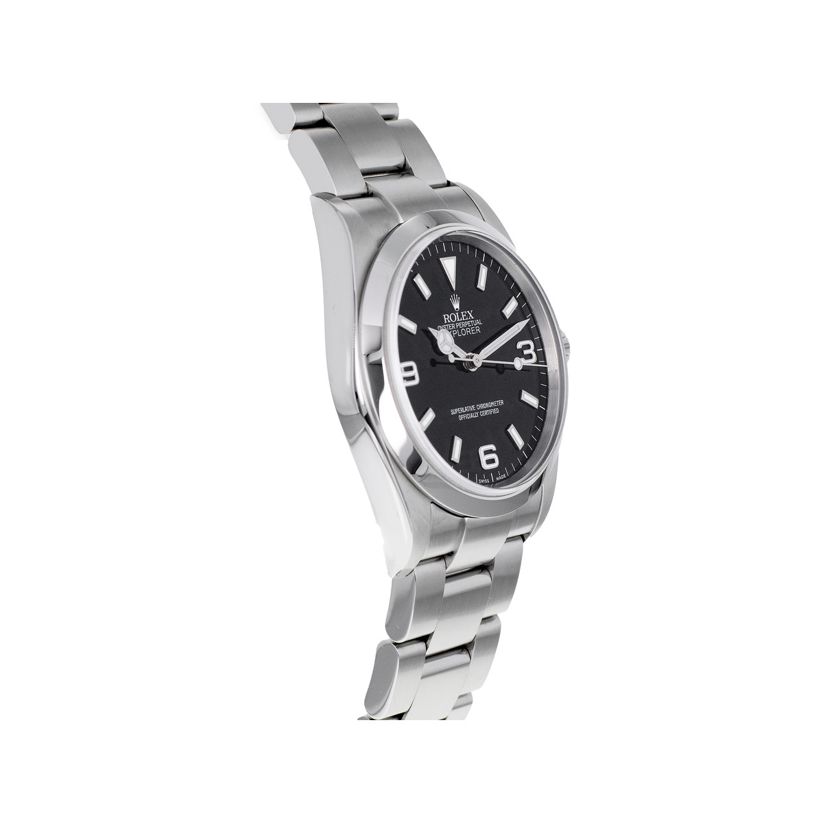 Montre d'occasion ROLEX Explorer homme mouvement automatique certifié (cosc) bracelet acier - vue 2