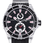 Montre d'occasion ULYSSE NARDIN Maxi Marine Diver homme mouvement automatique certifié (cosc) bracelet caoutchouc - vue D1